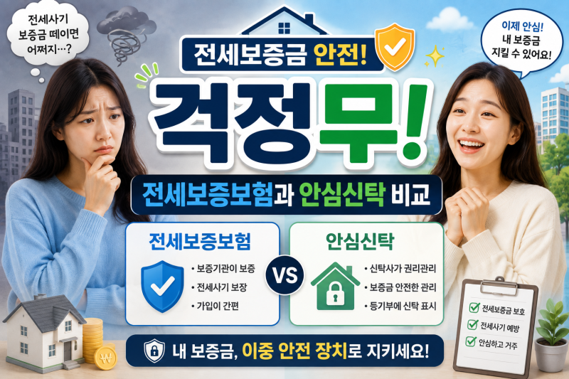 전세보증보험 vs 전월세 안심신탁 전격비교 보증_ 보험료 아끼고, 전세사기 0%?