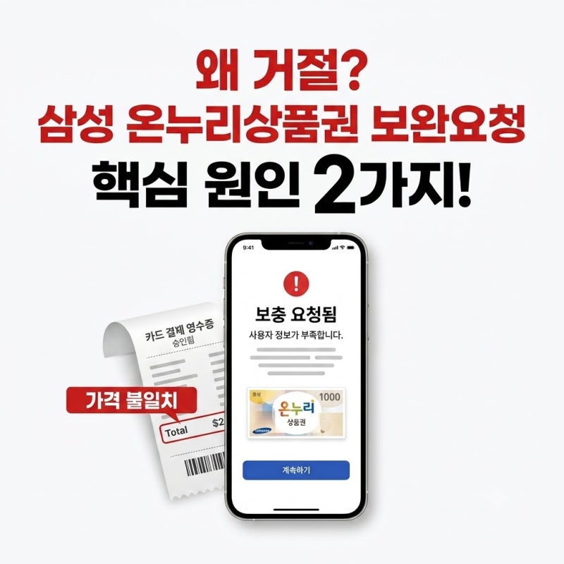 "구매 정보 다 맞는데 왜 거절?" 삼성전자 온누리상품권 보완요청 반복되는 핵심 이유