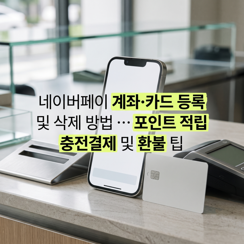 네이버페이 계좌·카드 등록 및 삭제 방법 … 포인트 적립 충전결제 및 환불 팁