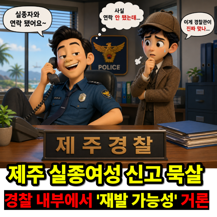 <b>제주 실종여성</b> 신고 묵살 사건, 경찰 내부 반응은?