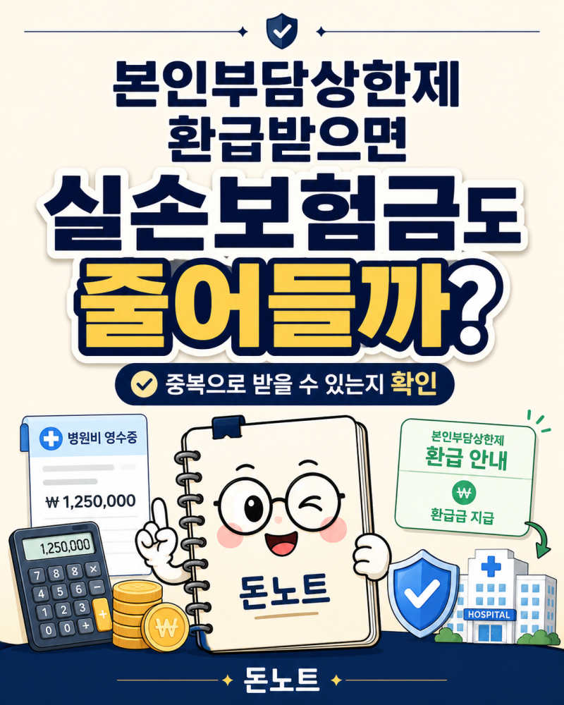 본인부담상한제 환급받으면 실손보험금도 줄어들까? 중복으로 받을 수 있는지 확인