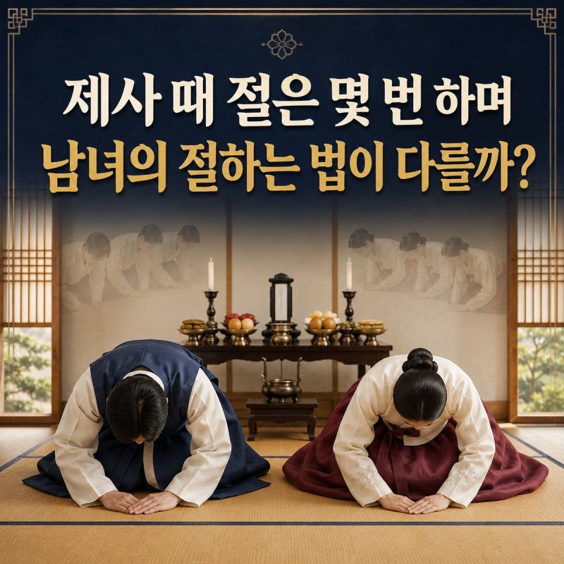 제사 때 절은 몇 번 하며 남녀의 절하는 법이 다를까?