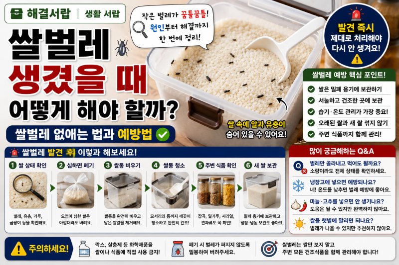 쌀벌레 생겼을 때 어떻게 해야 할까｜쌀벌레 없애는 법과 예방법