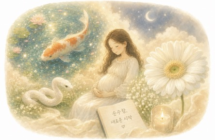 태몽 이야기ㅣ잉어꿈, 뱀꿈, 그리고 세 번째 임신의 흰 꽃꿈