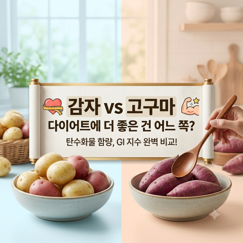 감자 vs 고구마, 다이어트에 더 좋은 건 어느 쪽?