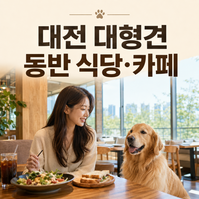 대전 대형견 동반 식당·카페 3곳｜실내 입장·잔디마당·주차 정보