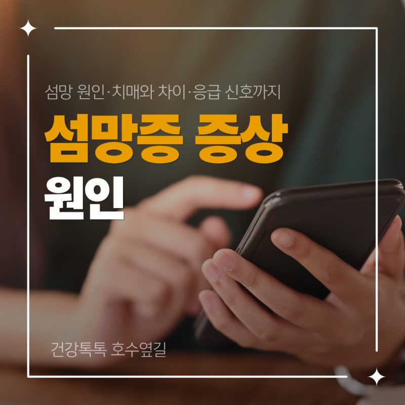 섬망증 증상은? 섬망 원인·치매와 차이·응급 신호까지
