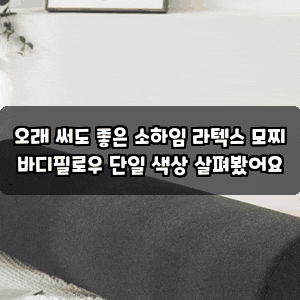 오래 써도 좋은 소하임 라텍스 모찌 바디필로우 단일 색상 살펴봤어요
