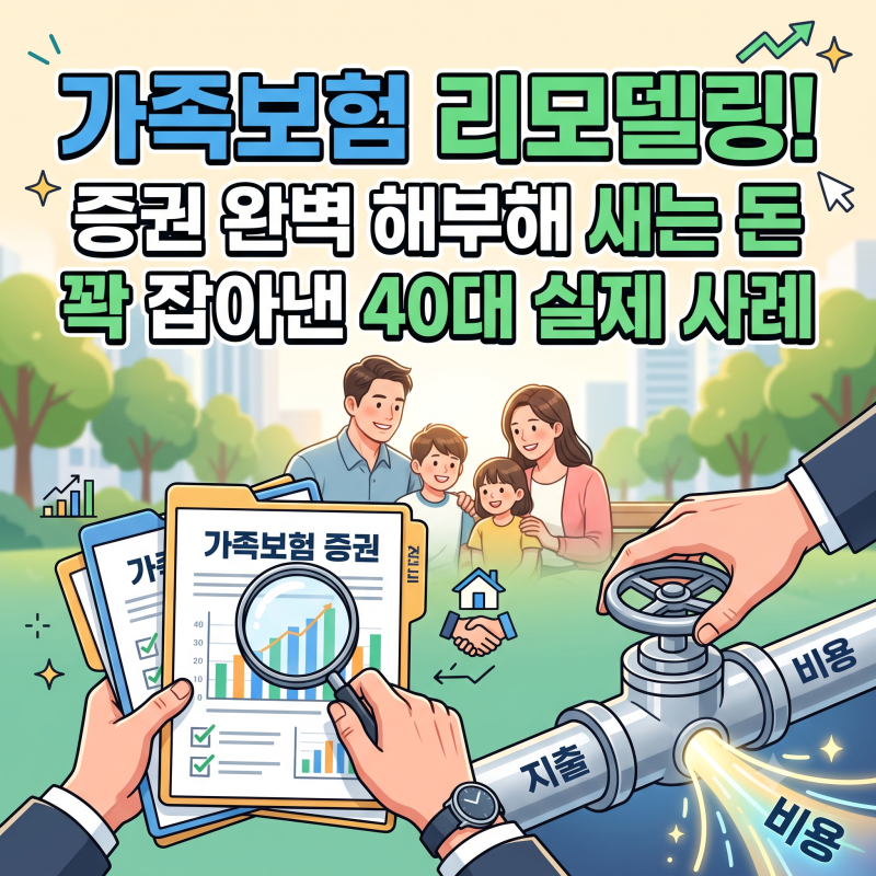 가족보험 리모델링! 증권 완벽 해부해 새는 돈 꽉 잡아낸 40대 실제 사례