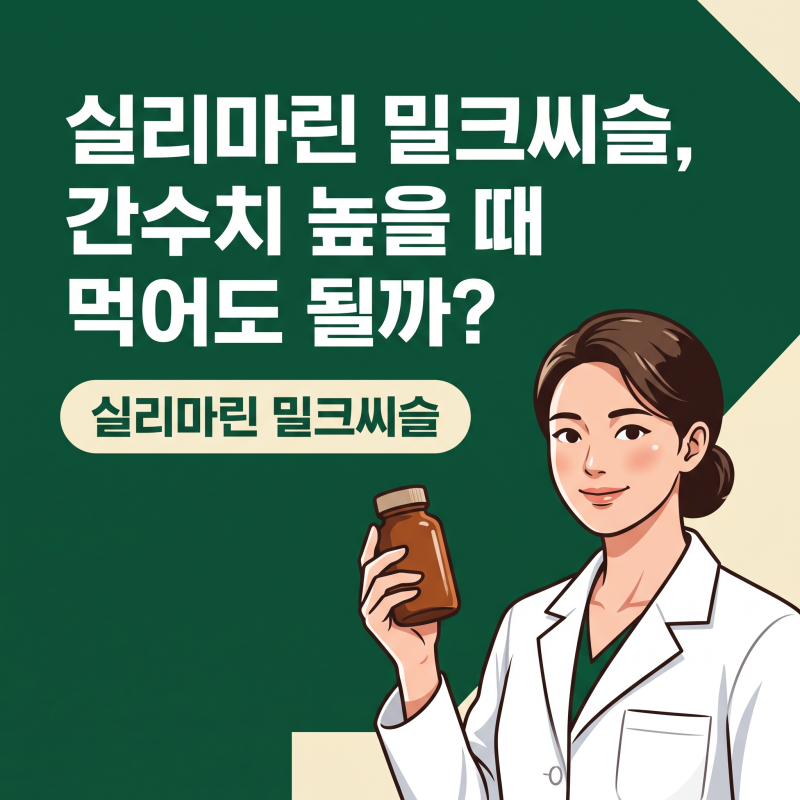 실리마린밀크씨슬, 간수치 높을 때 무작정 먹기 전 확인해야 할 기준