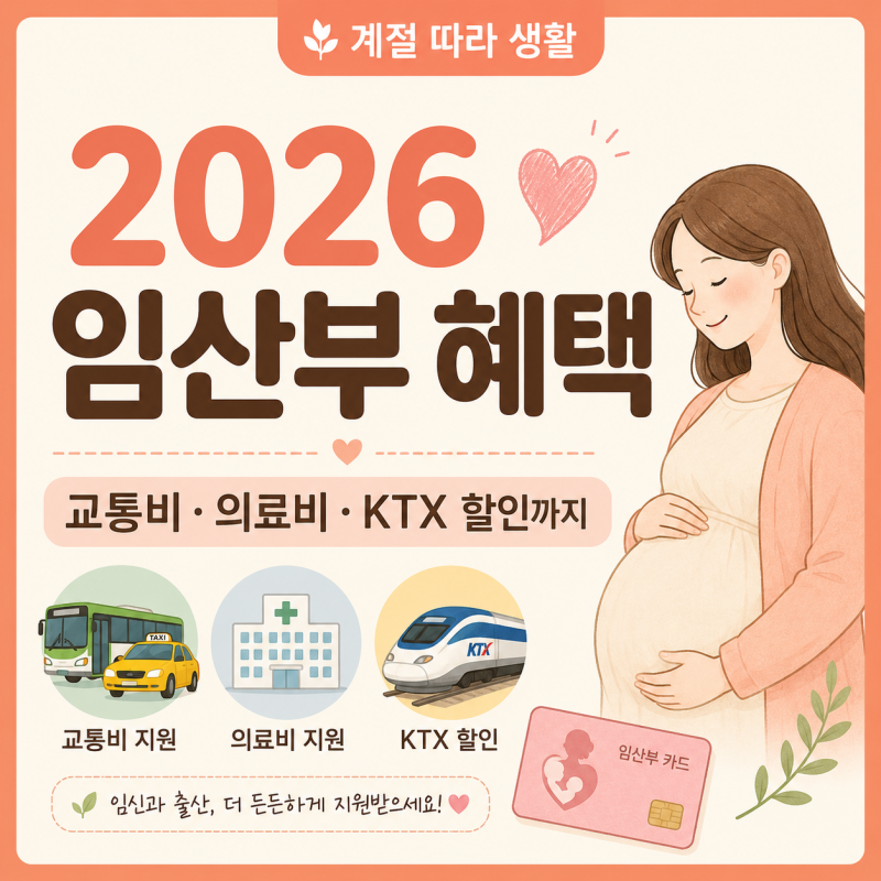 2026 임산부 혜택 총정리｜서울 교통비부터 의료비·KTX 할인까지