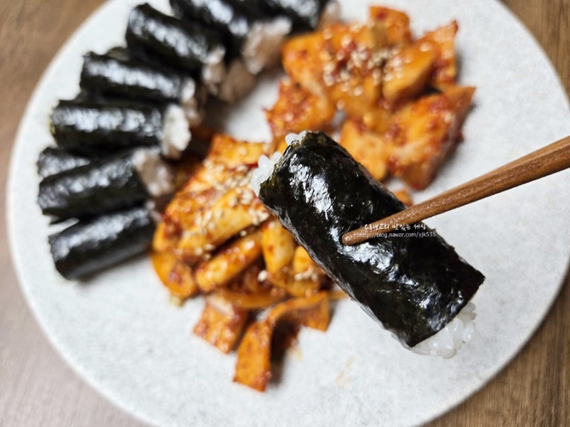충무김밥 만들기 충무김밥 어묵 오징어무침 만드는 법