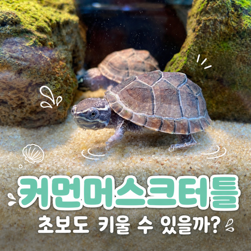 반수생 거북이 종류 커먼머스크터틀 키우기 먹이 수명 성체 크기