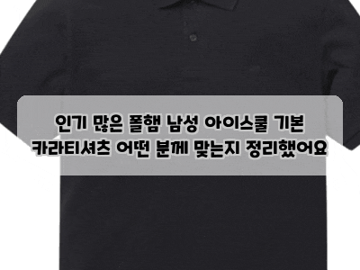 인기 많은 폴햄 남성 아이스쿨 기본 카라티셔츠 어떤 분께 맞는지 정리했어요