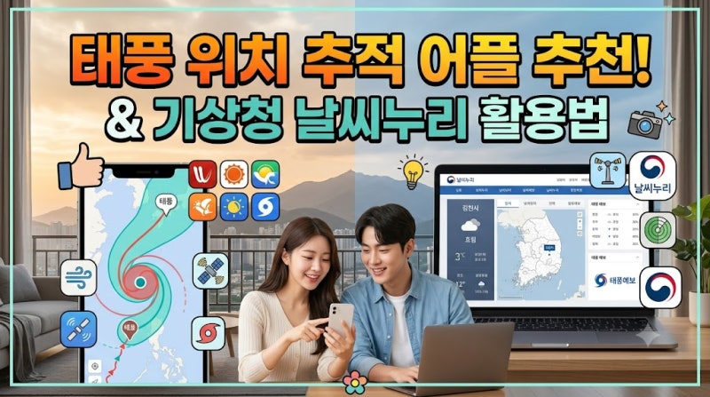태풍 위치 추적 어플 추천 및 기상청 날씨 누리 활용법