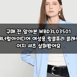 구매 전 알아본 WBD3L03501 제너럴아이디어 여성용 링클프리 클래식 이지 셔츠 살펴봤어요