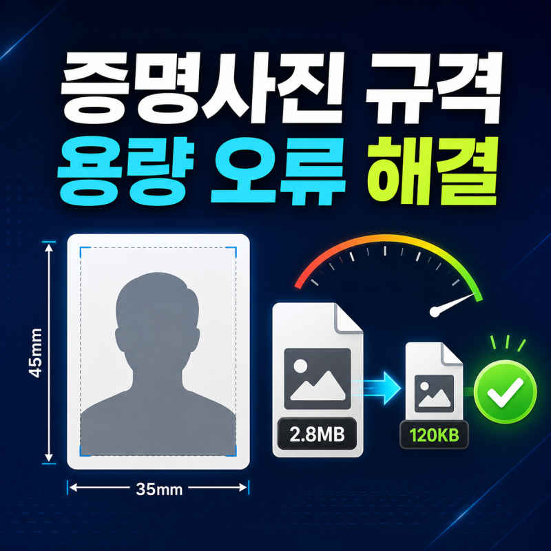 증명사진 크기·용량 맞추기｜취업·자격증 사진 제출 오류 해결