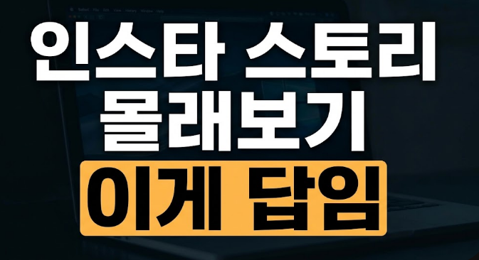 스토리세이버로 인스타 스토리 몰래보기 가능한 방법과 주의사항