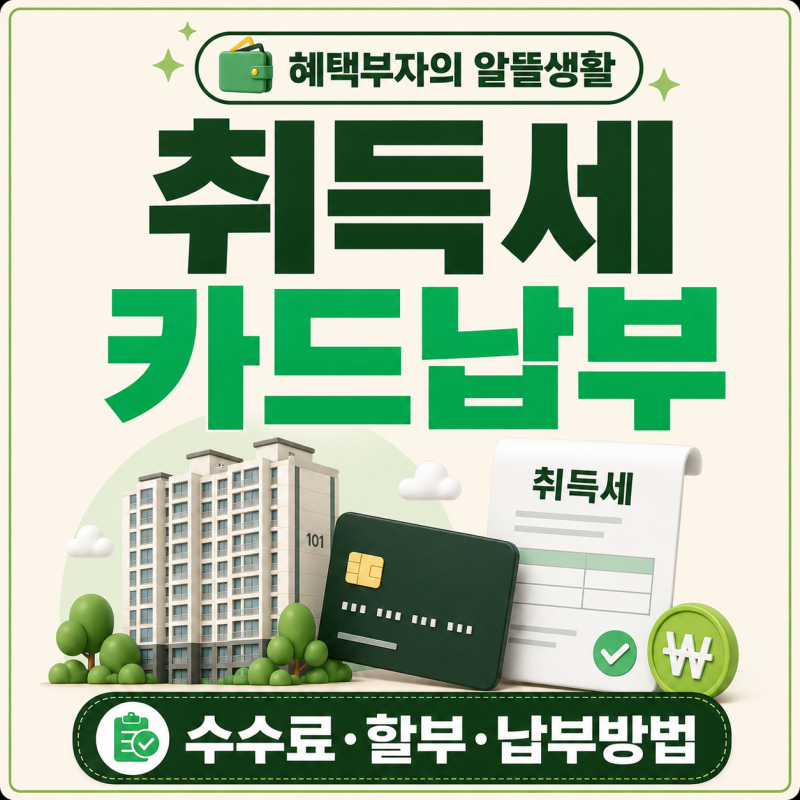 취득세 카드납부, 그냥 결제하면 손해? 수수료·무이자 할부·납부방법 총정리
