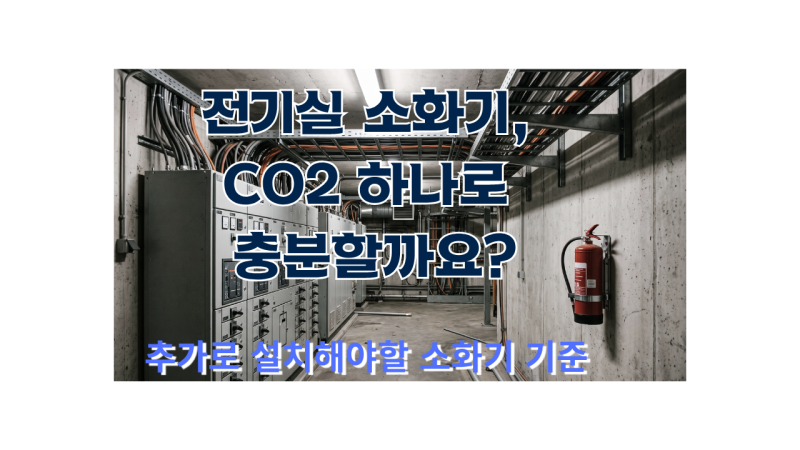소방점검 놓치는 전기실 소화기 A급 체크, CO2소화기만 두면 안 되는 이유