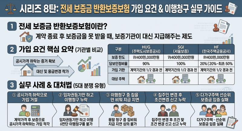 [시리즈 8탄] 전세 보증금 반환보증보험: 가입 요건부터 이행청구까지 완벽 실무 가이드