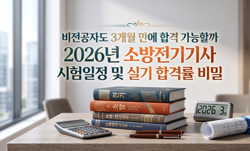 비전공자도 3개월 만에 합격 가능할까 2026년 소방전기기사 시험일정 및 실기 합격률 비밀