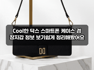 Cool한 닥스 스마트폰 케이스 겸 장지갑 정보 보기쉽게 정리해봤어요