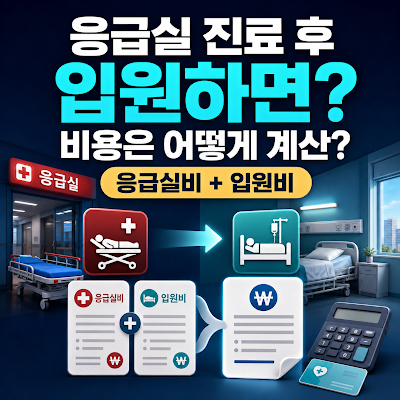 응급실 진료 후 입원하면 비용은 어떻게 계산되나요?