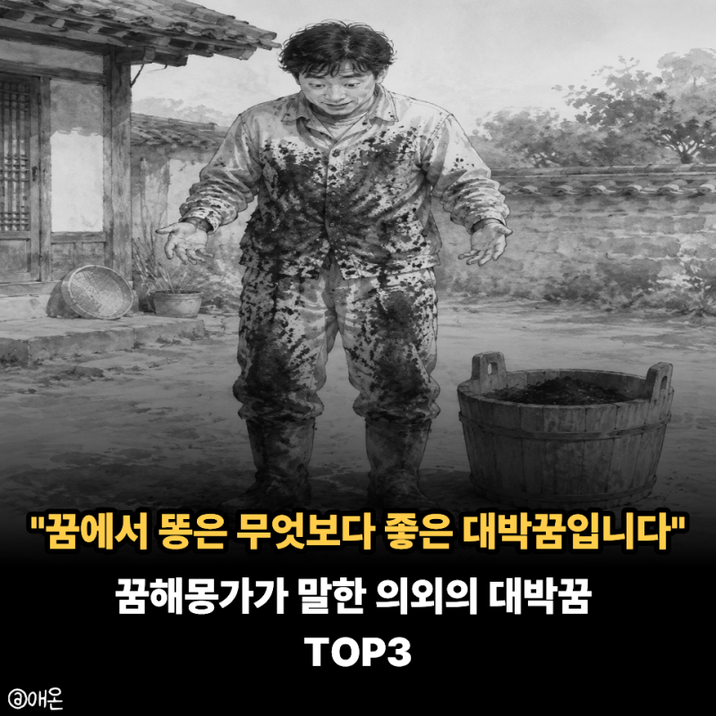 "꿈에서 똥을 뒤집어썼는데 좋아해야 한다고?" 꿈해몽가가 말한 의외의 대박꿈 TOP3