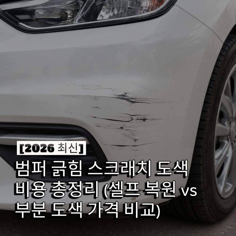 자동차 범퍼 긁힘 스크래치 도색 비용은? 셀프 복원 1~2만 원 vs 부분 도색 10~20만 원 비교