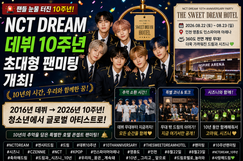 "Already 10 Years?" NCT DREAM Holds Grand 10th Debut Anniversary Fan Meeting... A Decade with Czennies