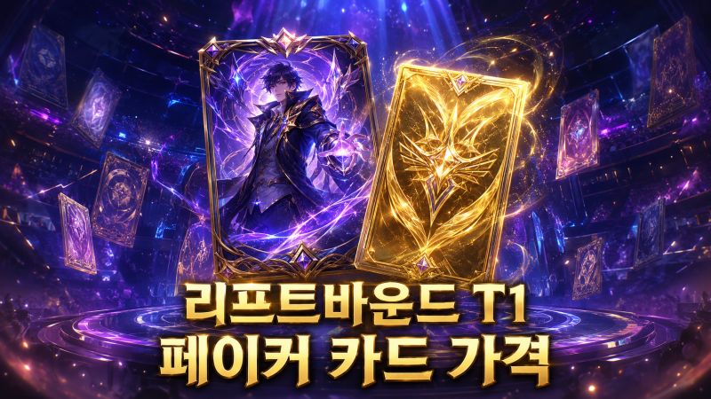 리프트바운드 T1 페이커 카드 시리얼 구조와 가격 확인