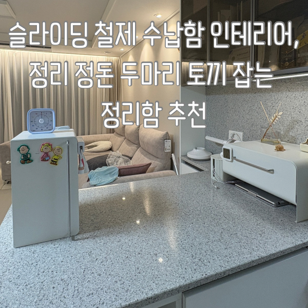 슬라이딩 철제 수납함 인테리어, 정리 정돈 두마리 토끼 잡는 정리함 추천
