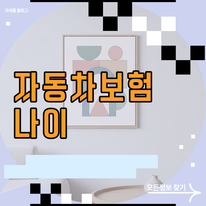 자동차보험나이 설정에 따른 산정 기준과 운전자 범위 선택법
