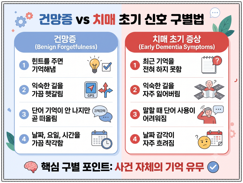 치매 초기증상과 자가진단 예방법 알아보기