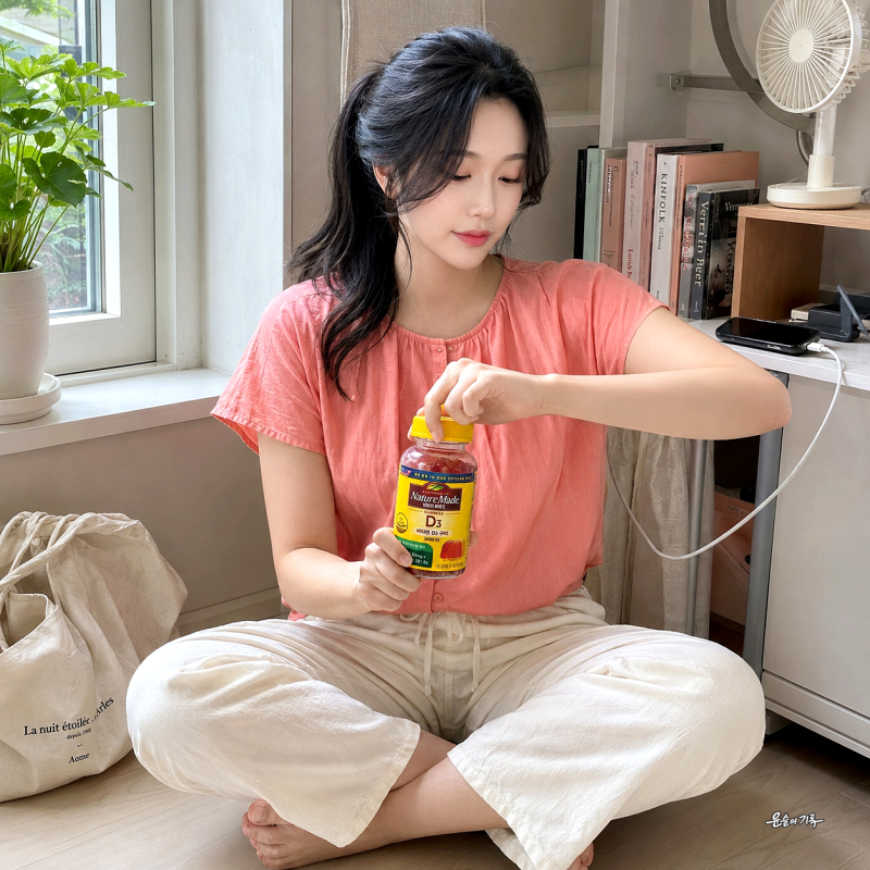 네이처메이드 비타민D3 구미 2000IU 140구미, 맛과 식감 섭취 편의성 여름 보관