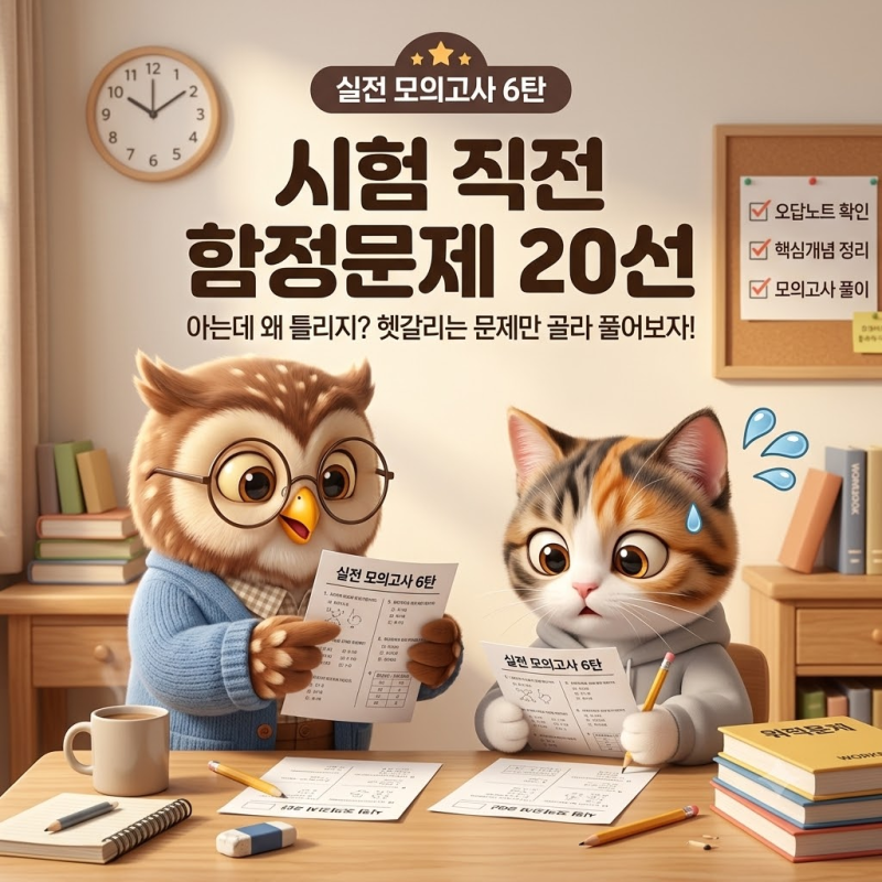 [2026 간호조무사 국시] 실전 모의고사 6탄｜시험 직전 자주 틀리는 함정문제 20선