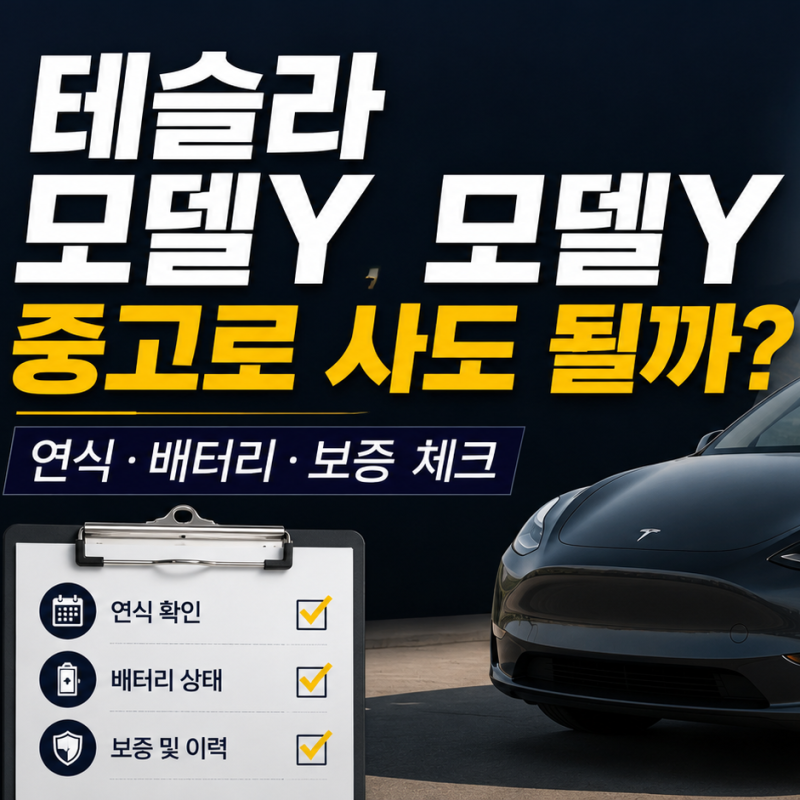 “테슬라 모델Y 중고로 사도 될까? 구매 전 꼭 확인할 것｜FSD 배터리·보증·감가 체크