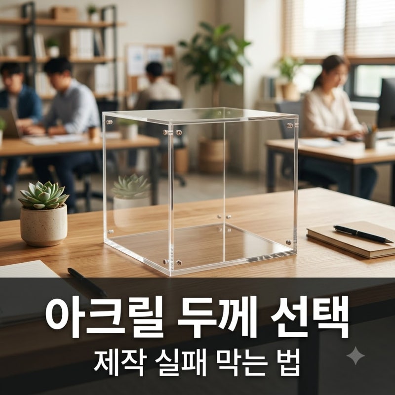 아크릴 케이스 제작 소재 두께부터 먼저 결정해야 하는 이유