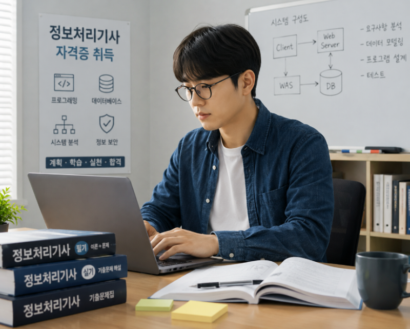 IT 비전공자 필수 스펙! 정보처리기사 실기 한 번에 합격하는 팁