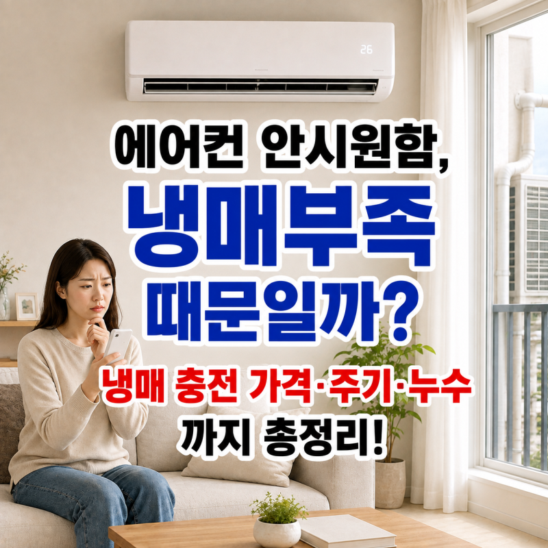 에어컨 안시원함, 냉매부족 때문일까? 냉매 충전 가격·주기·누수까지 총정리