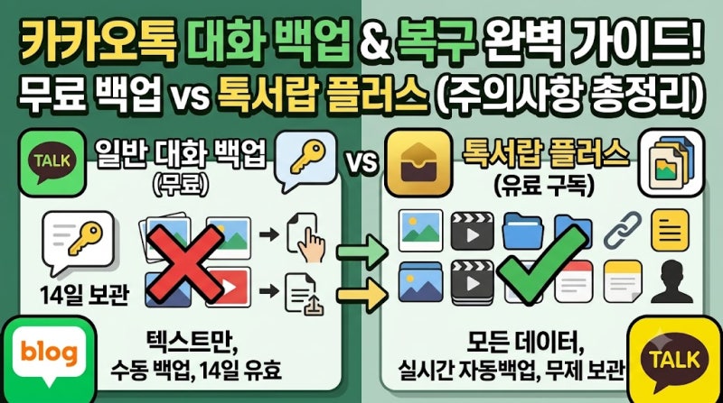 카카오톡 대화내용 복구 백업(기기변경 시 대화내용 복구)