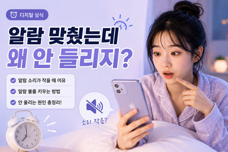 아이폰 알람 소리가 너무 작을 때 왜 그럴까?ㅣ알람 볼륨 키우는 방법과 안 울리는 이유