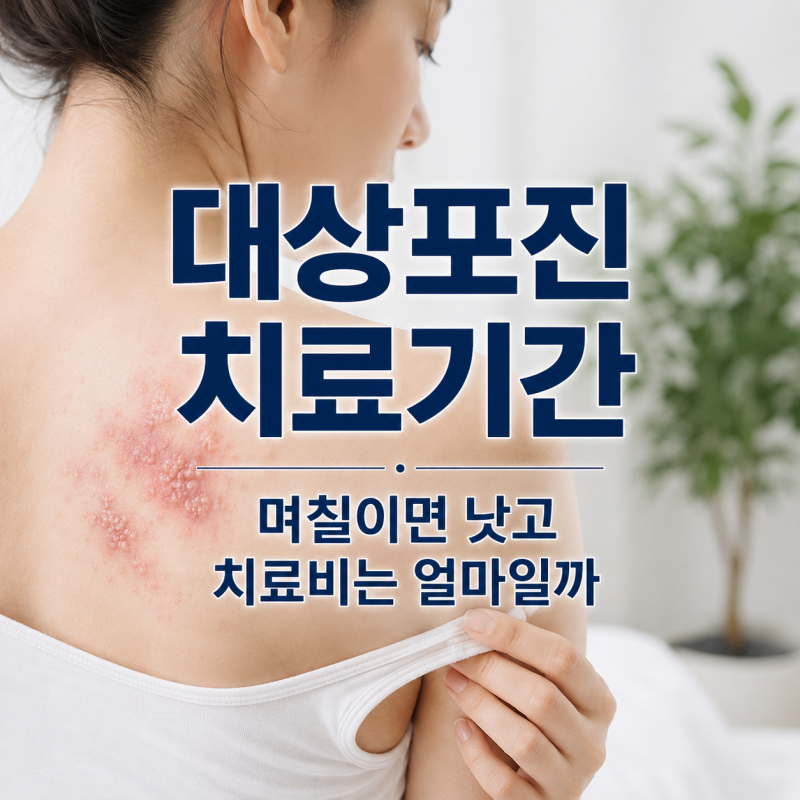 며칠이면 낫는 걸까｜대상포진 치료방법·치료기간·치료약·치료비