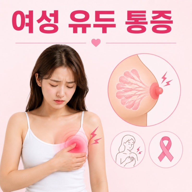 여성 유두 통증 스치기만 해도 찌릿하고 아픈 이유