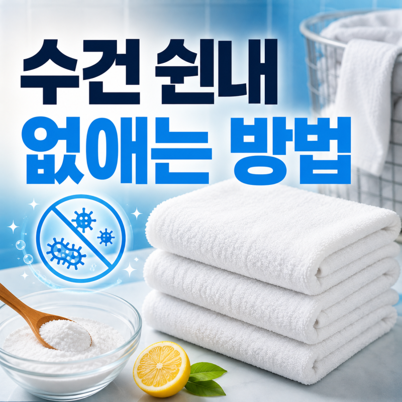 수건 쉰내 원인과 없애는법 구연산 삶는법 기준 정리