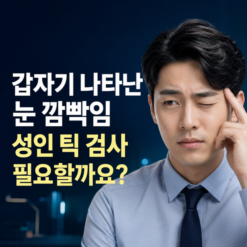 성인 틱장애, 갑자기 눈을 깜빡인다면 검사가 필요할까요? | 인천 송도뇌편안한의원