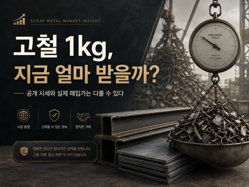고철 시세 1kg 가격 : 지금 팔면 얼마? 100kg·1톤까지 계산해봤다