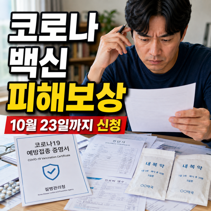 코로나 백신 피해보상 이의신청 10월 23일까지 안 하면 손해? 대상자 확인하기