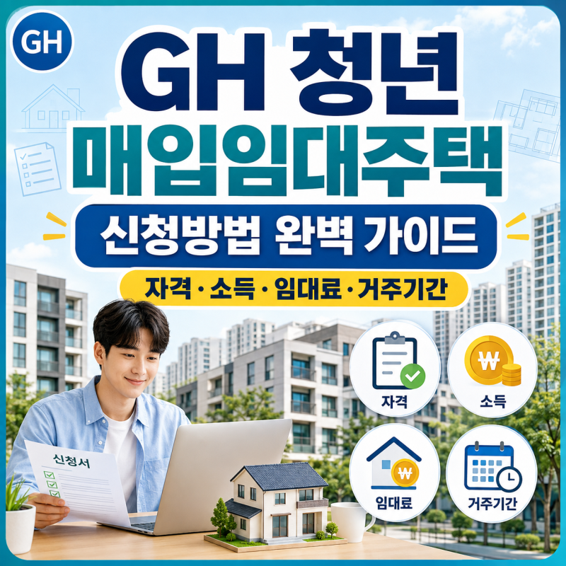 경기주택도시공사(GH) 청년 매입임대주택, 신청 방법부터 자격·소득·임대료·거주기간까지 ....